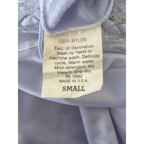 Vintage Ballet New York Nylon Lace Nightgown | Lilac Slip Dress | Made in USA - Picture 10 of 11